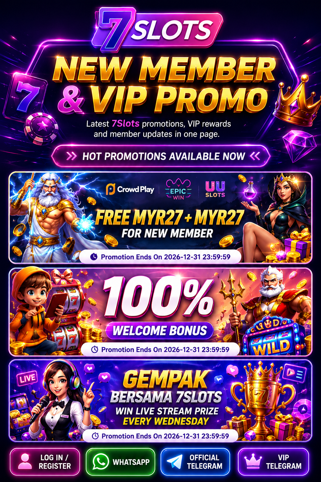 7Slots New Member & VIP Promo